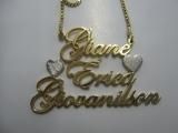 Colar com 3 nomes